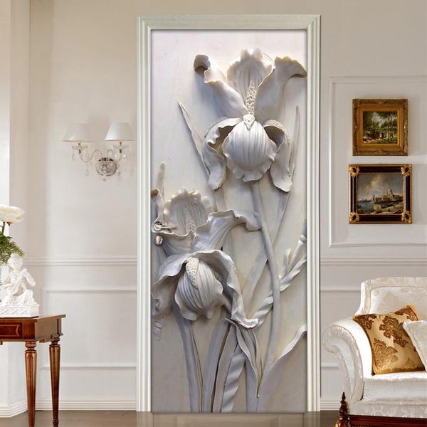 wallpapers self-adhesive removable door sticker wall decals 3d stereoscopic grey flowers pvc waterproof mural art wallpaper roll 
wallpapers self-adhesive removable door sticker wall decals 3d stereoscopic grey flowers pvc waterproof mural art wallpaper roll