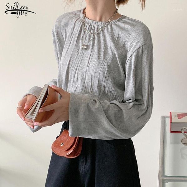 fall 2021 women long sleeve cotton blouse short crop loose shirt blusas o-neck casual blouses korean fashion clothing 12346, White
fall 2021 women long sleeve cotton blouse short crop loose shirt blusas o-neck casual blouses korean fashion clothing 12346, White