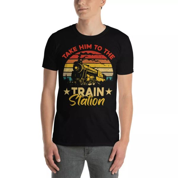 vintage retro take him to the train station funny train lover gifts t-shirt, White;black
vintage retro take him to the train station funny train lover gifts t-shirt, White;black
