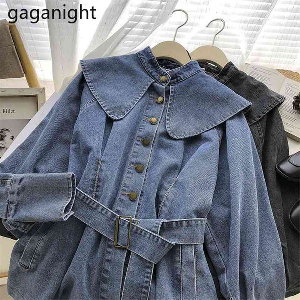 spring autumn women denim jackets long sleeve button up lady casual jeans jacket vintage sashes female coat streetwear 210601, Black;brown
spring autumn women denim jackets long sleeve button up lady casual jeans jacket vintage sashes female coat streetwear 210601, Black;brown