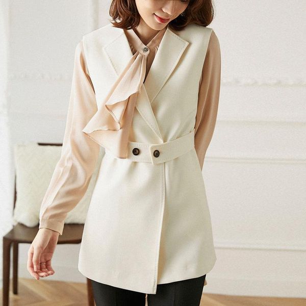 women's vests slim waistband medium and long commuter professional fashion vest sleeveless suit coat, Black;white
women's vests slim waistband medium and long commuter professional fashion vest sleeveless suit coat, Black;white