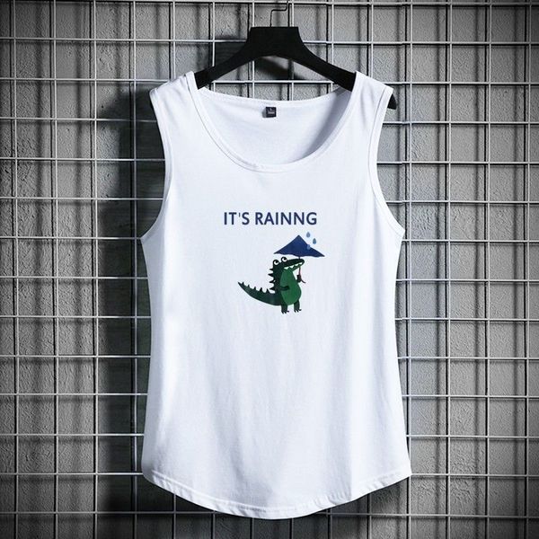 men's sleeveless t shirts cartoon printed tees simple summer casual style vest male street outwear tank, White;black
men's sleeveless t shirts cartoon printed tees simple summer casual style vest male street outwear tank, White;black