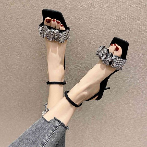 sandals summer thin heel open toe sandals women's high-heeled square head fairy one line buckle french shoes 2889-2 kmcr, Black
sandals summer thin heel open toe sandals women's high-heeled square head fairy one line buckle french shoes 2889-2 kmcr, Black