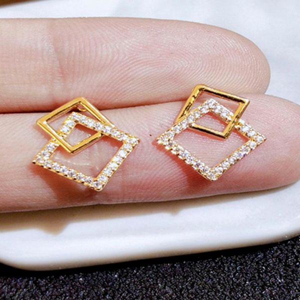 stud luxury gold color double geometric square earrings for women trendy rhinestone crystal 2021 anti-allergy jewelry, Golden;silver
stud luxury gold color double geometric square earrings for women trendy rhinestone crystal 2021 anti-allergy jewelry, Golden;silver