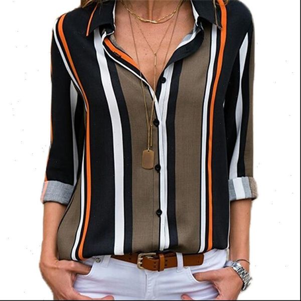 womens women blouses long sleeve striped blouse shirt loose casual button down summer clothing, White
womens women blouses long sleeve striped blouse shirt loose casual button down summer clothing, White