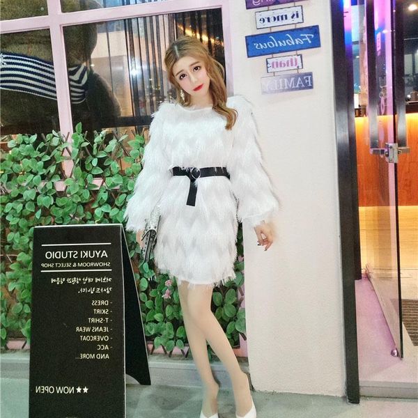 casual dresses women's winter dress feather tassel bow belt autumn long sleeve high waist lady bodycon mini club vestido female ls253, Black;gray
casual dresses women's winter dress feather tassel bow belt autumn long sleeve high waist lady bodycon mini club vestido female ls253, Black;gray