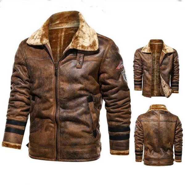 men's fur & faux leather jacket plus velvet lapel fashion motorcycle autumn winter warm pu suede coat men outwear, Black
men's fur & faux leather jacket plus velvet lapel fashion motorcycle autumn winter warm pu suede coat men outwear, Black