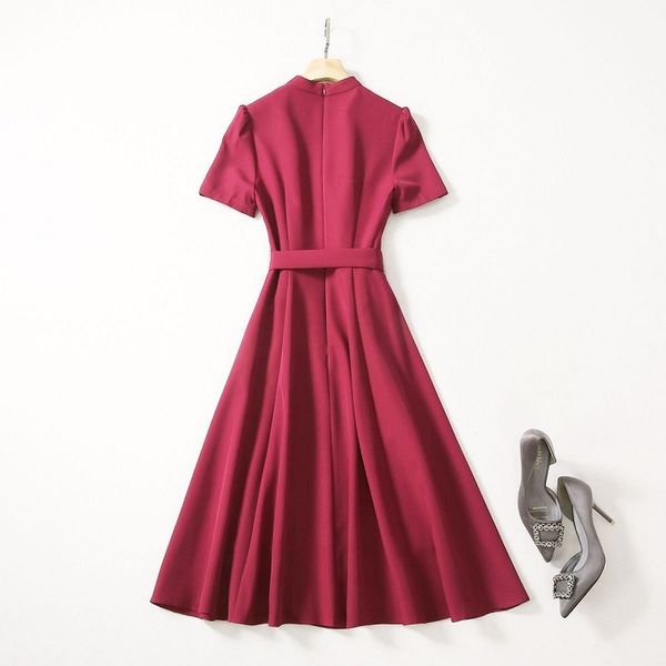 dress celebrity style summer women vintage buttons deco short sleeve large swing black wine red dress ol, Black;gray
dress celebrity style summer women vintage buttons deco short sleeve large swing black wine red dress ol, Black;gray