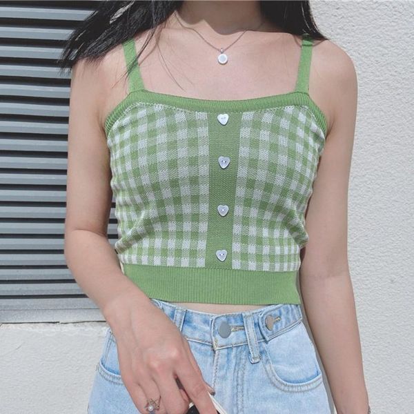 women's tanks & camis 2021 summer women cute kawaii plaid tank crop corset knitted female slim cottagecore stretchy camisole e girl bus, White
women's tanks & camis 2021 summer women cute kawaii plaid tank crop corset knitted female slim cottagecore stretchy camisole e girl bus, White