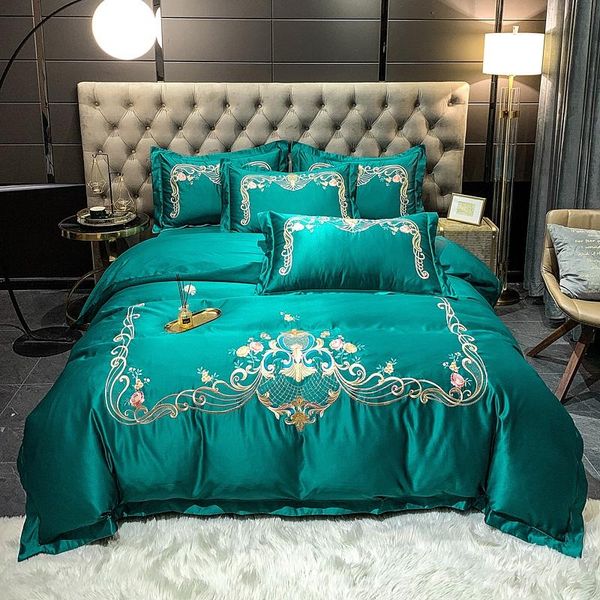 bedding sets blue gold gray green red luxury embroidery set satin silk cotton king double duvet cover bed linen pillowcases
bedding sets blue gold gray green red luxury embroidery set satin silk cotton king double duvet cover bed linen pillowcases