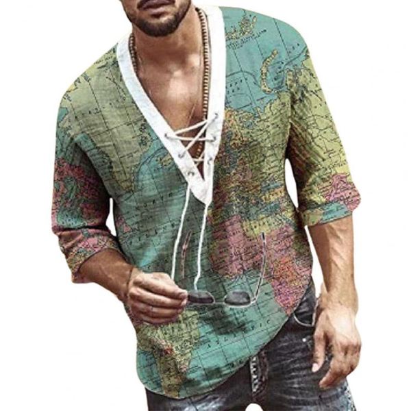 men's casual shirts streetwear t-shirt men map print shirt summer tees beach v neck pullover front lace up half sleeve tee, White;black
men's casual shirts streetwear t-shirt men map print shirt summer tees beach v neck pullover front lace up half sleeve tee, White;black