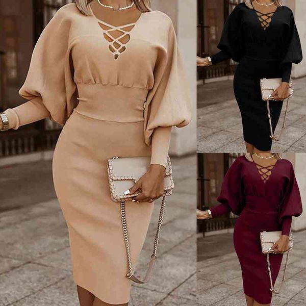 women fall cutout dresses casual slim solid color hollow out crisscross v-neck long lantern sleeve shift party dress, Black;gray
women fall cutout dresses casual slim solid color hollow out crisscross v-neck long lantern sleeve shift party dress, Black;gray