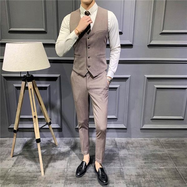 men's suits & blazers summer thin casual vest suit korean youth slim size professional wedding man fashion, White;black
men's suits & blazers summer thin casual vest suit korean youth slim size professional wedding man fashion, White;black
