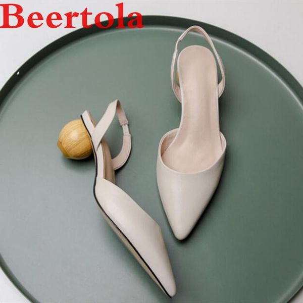 dress shoes leather women sandals pointed toe spherical ball heels elegant shallow slingbacks elastic band zapatillas mujer, Black
dress shoes leather women sandals pointed toe spherical ball heels elegant shallow slingbacks elastic band zapatillas mujer, Black