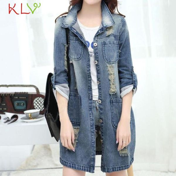 women's jackets women denim jacket autumn winter korean slim long coat frayed washed blue plus size jeans coats cool 5xl 19sep, Black;brown
women's jackets women denim jacket autumn winter korean slim long coat frayed washed blue plus size jeans coats cool 5xl 19sep, Black;brown