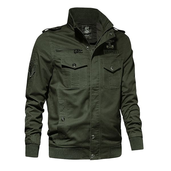 jacket tooling men's washed cotton flight jacket, Black