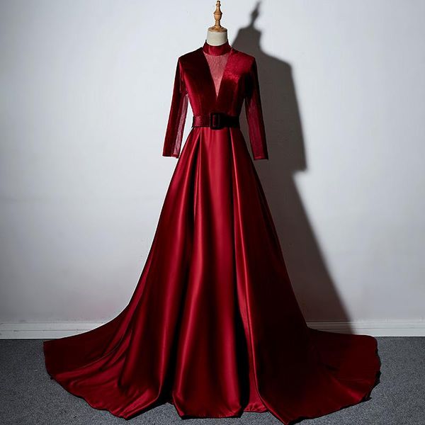 casual dresses women red wedding party luxury floor length trailing prom dinner with sashes, Black;gray
casual dresses women red wedding party luxury floor length trailing prom dinner with sashes, Black;gray