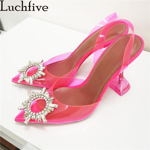 dress shoes summer pvc transparent high heels sandals woman rose pink pointed toe goblet crystal wedding party, Black
dress shoes summer pvc transparent high heels sandals woman rose pink pointed toe goblet crystal wedding party, Black