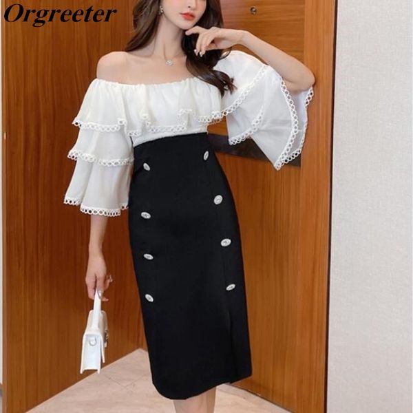 fashion ladies bodycon pencil dress summer womenoff shoulder chiffon lace ruffles patchwork double-breasted dresses 210525, Black;gray
fashion ladies bodycon pencil dress summer womenoff shoulder chiffon lace ruffles patchwork double-breasted dresses 210525, Black;gray