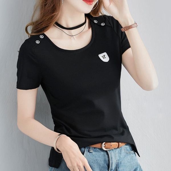 women's t-shirt fashion logo printing t shirts short beige sleeve 100% cotton female t-shirts, White
women's t-shirt fashion logo printing t shirts short beige sleeve 100% cotton female t-shirts, White