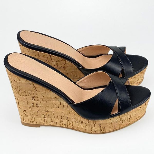 sandals rontic handmade women mules wedges heels open toe black casual shoes us size 5-20
sandals rontic handmade women mules wedges heels open toe black casual shoes us size 5-20