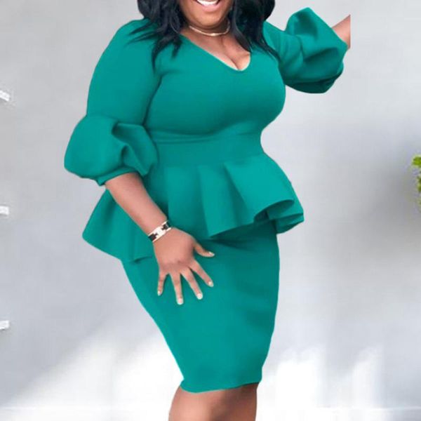 plus size dresses women clothing ruffle solid color buttocks v-neck lantern sleeve fashion autumn 2021 commute europe america dress, Black
plus size dresses women clothing ruffle solid color buttocks v-neck lantern sleeve fashion autumn 2021 commute europe america dress, Black