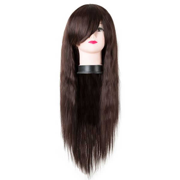 costume accessories fei-show synthetic heat resistant fiber long kinky straight fluffy inclined bangs dark brown hair costume cos-play wigs, Silver
costume accessories fei-show synthetic heat resistant fiber long kinky straight fluffy inclined bangs dark brown hair costume cos-play wigs, Silver
