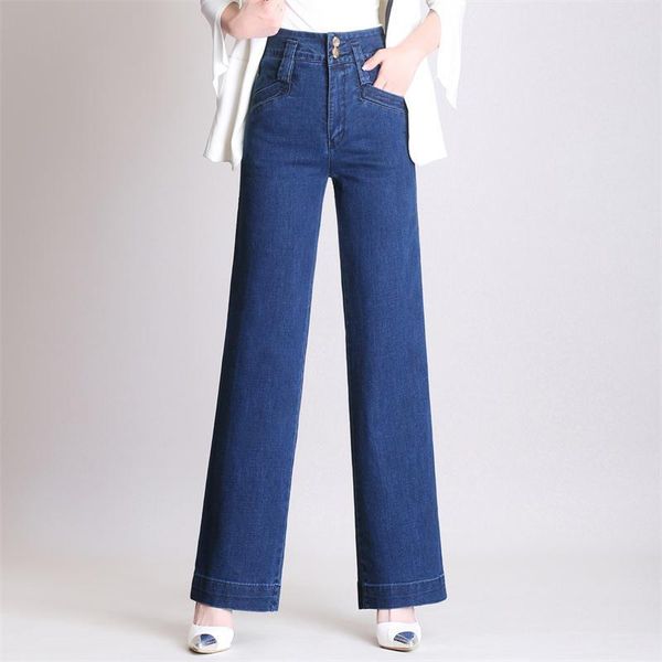 autumn women's jeans mothers high waist wide leg denim blue pants big straight trousers plus size 28-35
autumn women's jeans mothers high waist wide leg denim blue pants big straight trousers plus size 28-35