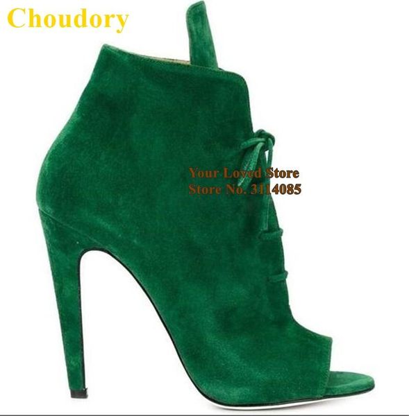 boots choudory green suede stiletto heel ankle lace-up peep toe dress shoes women thin high short booties gladiator, Black
boots choudory green suede stiletto heel ankle lace-up peep toe dress shoes women thin high short booties gladiator, Black
