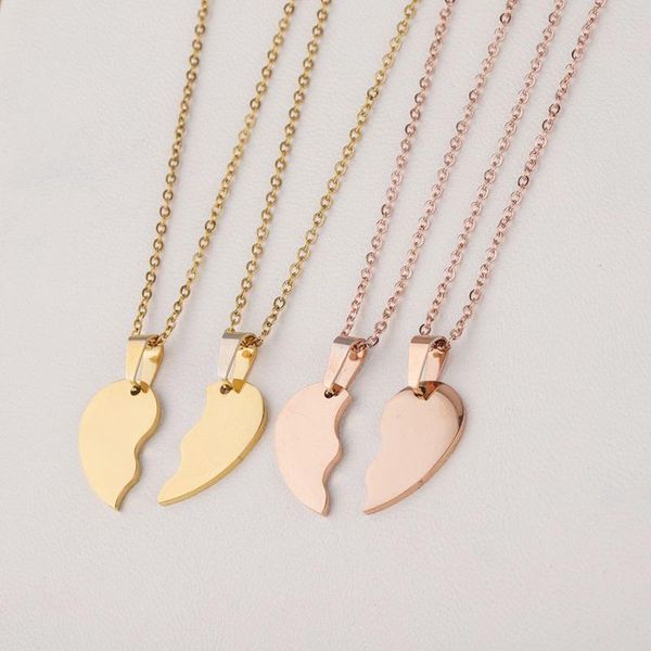 pendant necklaces ladies stainless steel creative simple necklace broken heart hip hop style puzzle gift engagement jewelry, Silver
pendant necklaces ladies stainless steel creative simple necklace broken heart hip hop style puzzle gift engagement jewelry, Silver