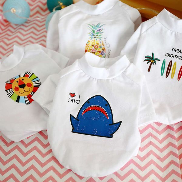 the dog clothes pet teddy bear bomei small puppy cat spring summer thin black and white printed t-shirt dog clothing
the dog clothes pet teddy bear bomei small puppy cat spring summer thin black and white printed t-shirt dog clothing