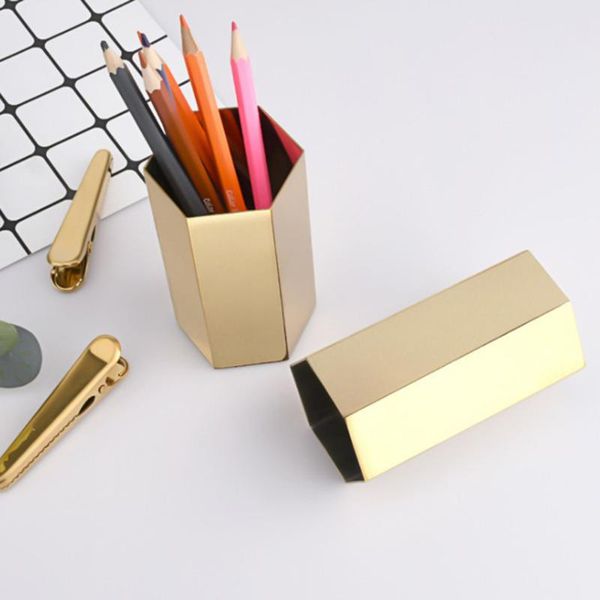 storage baskets hexagonal pen holder six-edge vase stainless steel tableornament office home deskornaments10.6x6cm
storage baskets hexagonal pen holder six-edge vase stainless steel tableornament office home deskornaments10.6x6cm
