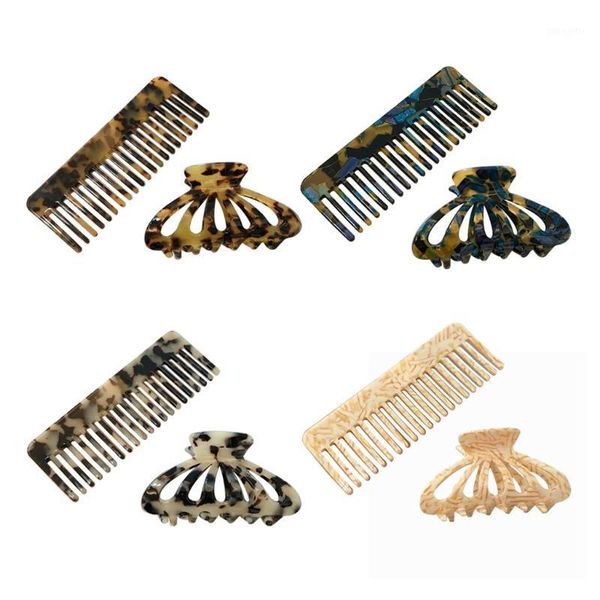 french women 2pcs hair claw clip with head comb set leopard cellulose acetate hollow out geometric hairpin barrette brushes1, Silver
french women 2pcs hair claw clip with head comb set leopard cellulose acetate hollow out geometric hairpin barrette brushes1, Silver