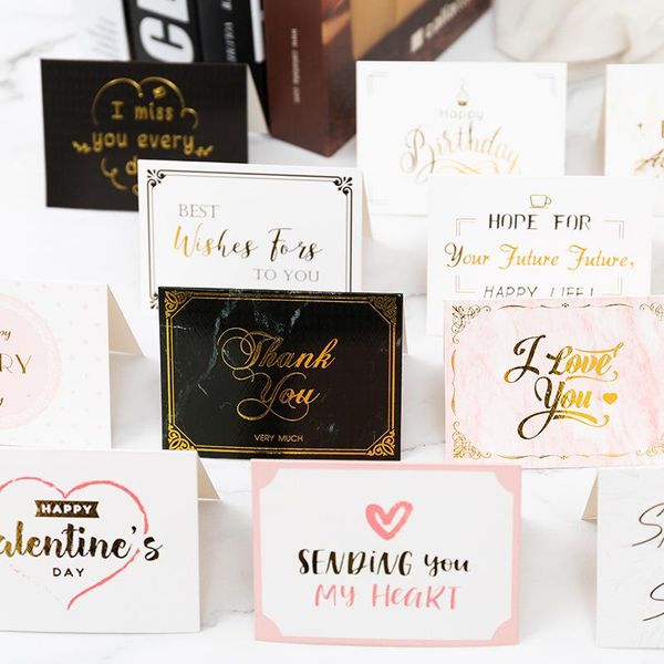 greeting cards 10pcs bronzing card customization tanabata valentine's day baking flower shop birthday thank you
greeting cards 10pcs bronzing card customization tanabata valentine's day baking flower shop birthday thank you