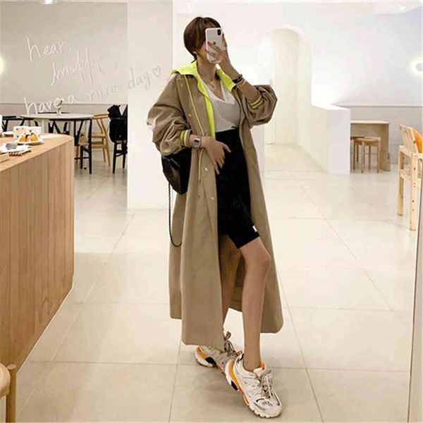 casual dresses spring autumn windbreaker women fashion fake two pieces splice hit color long hooded trench coat loose overcoat tid, Black;gray
casual dresses spring autumn windbreaker women fashion fake two pieces splice hit color long hooded trench coat loose overcoat tid, Black;gray
