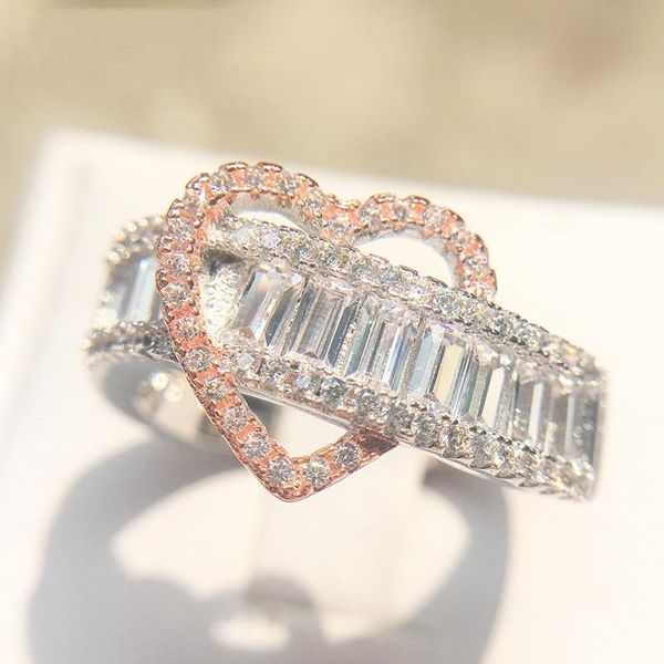 wedding rings luxury rose gold color heart eternity ring zircon stone engagement promise for women fashion jewelry, Slivery;golden
wedding rings luxury rose gold color heart eternity ring zircon stone engagement promise for women fashion jewelry, Slivery;golden