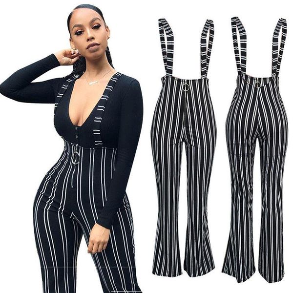women's jumpsuits & rompers women fashion striped high waist overalls suspender bib pants lady spring fall casual bodycon strappy, Black;white
women's jumpsuits & rompers women fashion striped high waist overalls suspender bib pants lady spring fall casual bodycon strappy, Black;white