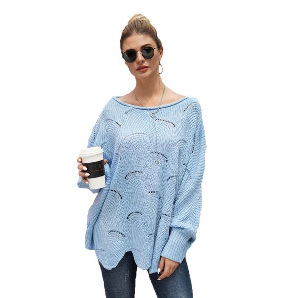 women's sweaters autumn winter round neck long sleeve hollow out loose pullover knitted sweater wdc9294, White;black
women's sweaters autumn winter round neck long sleeve hollow out loose pullover knitted sweater wdc9294, White;black
