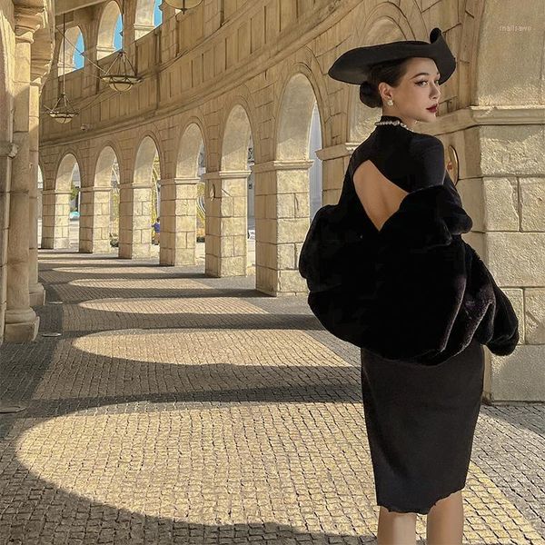 casual dresses le palais vintage 2021 long sleeve matte satin backless drape black dress collect waist elegant for women party, Black;gray
casual dresses le palais vintage 2021 long sleeve matte satin backless drape black dress collect waist elegant for women party, Black;gray