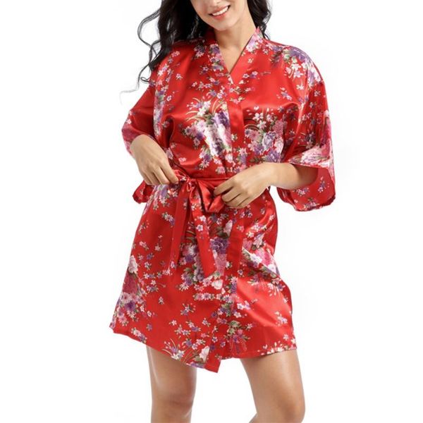 women robes flower print night robe japanese kimono style rayon bathrobe nightdress women's sleepwear, Black;red
women robes flower print night robe japanese kimono style rayon bathrobe nightdress women's sleepwear, Black;red