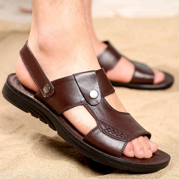sandals moda couro genuÃno confortável sapatos de caminhada masculinos tendências verão lazer ao ar livre antirrapante sandálias praia 5q82, Black
sandals moda couro genuÃno confortável sapatos de caminhada masculinos tendências verão lazer ao ar livre antirrapante sandálias praia 5q82, Black