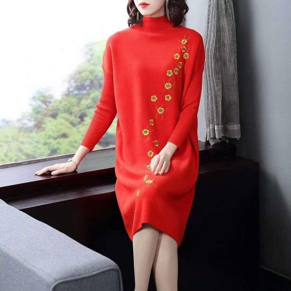 casual dresses sweater dress 2021 autumn winter knitwear women little floral embroidery deco blue orange red knitted, Black;gray
casual dresses sweater dress 2021 autumn winter knitwear women little floral embroidery deco blue orange red knitted, Black;gray