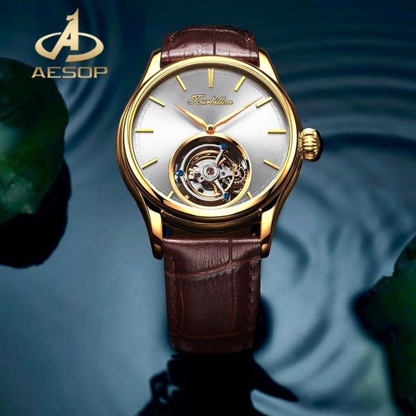 wristwatches aesop 316l stainless steel case double-sided sapphire glass waterproof watch ++ real tourbillon men's mechanical watches, Slivery;brown
wristwatches aesop 316l stainless steel case double-sided sapphire glass waterproof watch ++ real tourbillon men's mechanical watches, Slivery;brown
