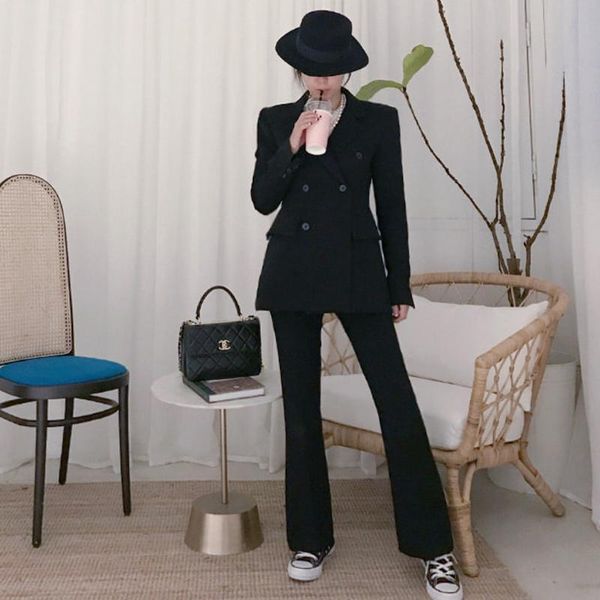women's tracksuits set female 2021 spring slim micro bell pants fashion ol professional suit jacket and casual two-piece, Gray
women's tracksuits set female 2021 spring slim micro bell pants fashion ol professional suit jacket and casual two-piece, Gray