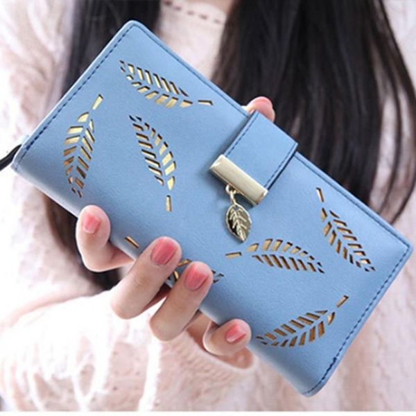 wallets leaves hollow women wallet soft pu leather women's clutch female designer ladies coin card purse, Red;black
wallets leaves hollow women wallet soft pu leather women's clutch female designer ladies coin card purse, Red;black