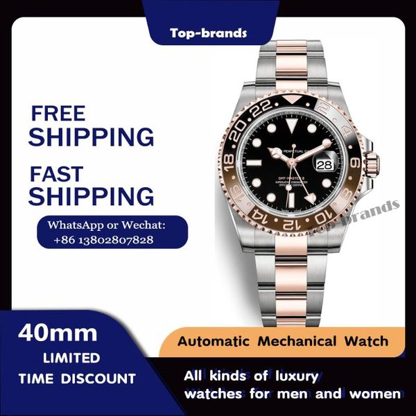 wristwatches oyster perpetual gmt-master ii rose gold luxury men's watch calendar dual time zone display luminous sports leisure, Slivery;brown
wristwatches oyster perpetual gmt-master ii rose gold luxury men's watch calendar dual time zone display luminous sports leisure, Slivery;brown