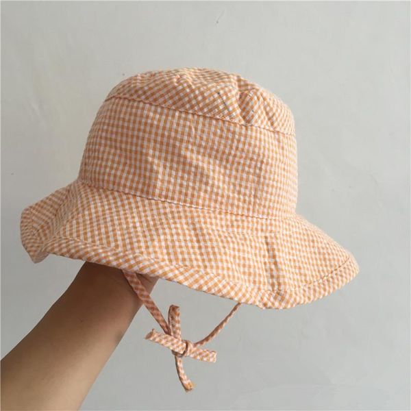 wholesale small check sunshade cap for kids aged 1-3 years soft wide brim bucket hat hf-116153 hats, Blue;gray
wholesale small check sunshade cap for kids aged 1-3 years soft wide brim bucket hat hf-116153 hats, Blue;gray