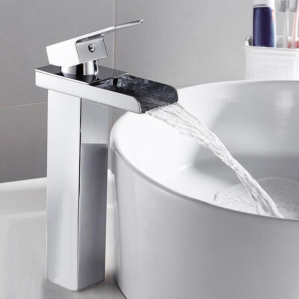 basin faucet mixer taps bathroom sink tall single lever chrome waterfall wash sinks cold and water faucets
basin faucet mixer taps bathroom sink tall single lever chrome waterfall wash sinks cold and water faucets