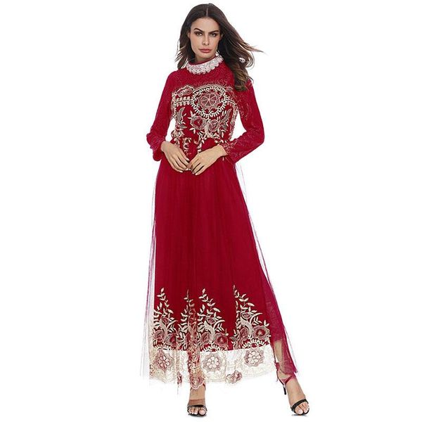 ethnic clothing muslim dress fashion embroidery lace stitching gauze eid middle east dubai abaya turkey long donsignet, Red
ethnic clothing muslim dress fashion embroidery lace stitching gauze eid middle east dubai abaya turkey long donsignet, Red