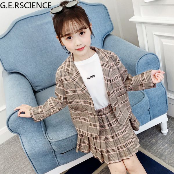 2022 new fashion girl jacket and skirt casual style princess plaid skirt and jacket set, White
2022 new fashion girl jacket and skirt casual style princess plaid skirt and jacket set, White